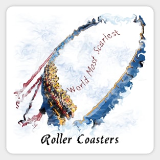 Roller Coasters - World Most Scariest Sticker